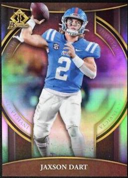 Jaxson Dart #BI-13 Football Cards 2022 Bowman Chrome University Invicta
