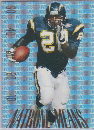 Natrone Means #PD15 Football Cards 1995 Skybox Premium Paydirt
