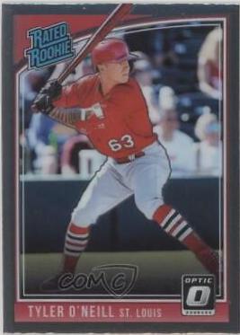 Tyler O'Neill #57 Baseball Cards 2018 Panini Donruss Optic