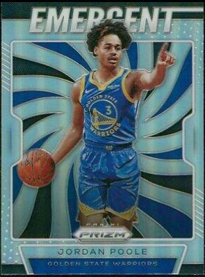 Jordan Poole #4 Basketball Cards 2019 Panini Prizm Emergent