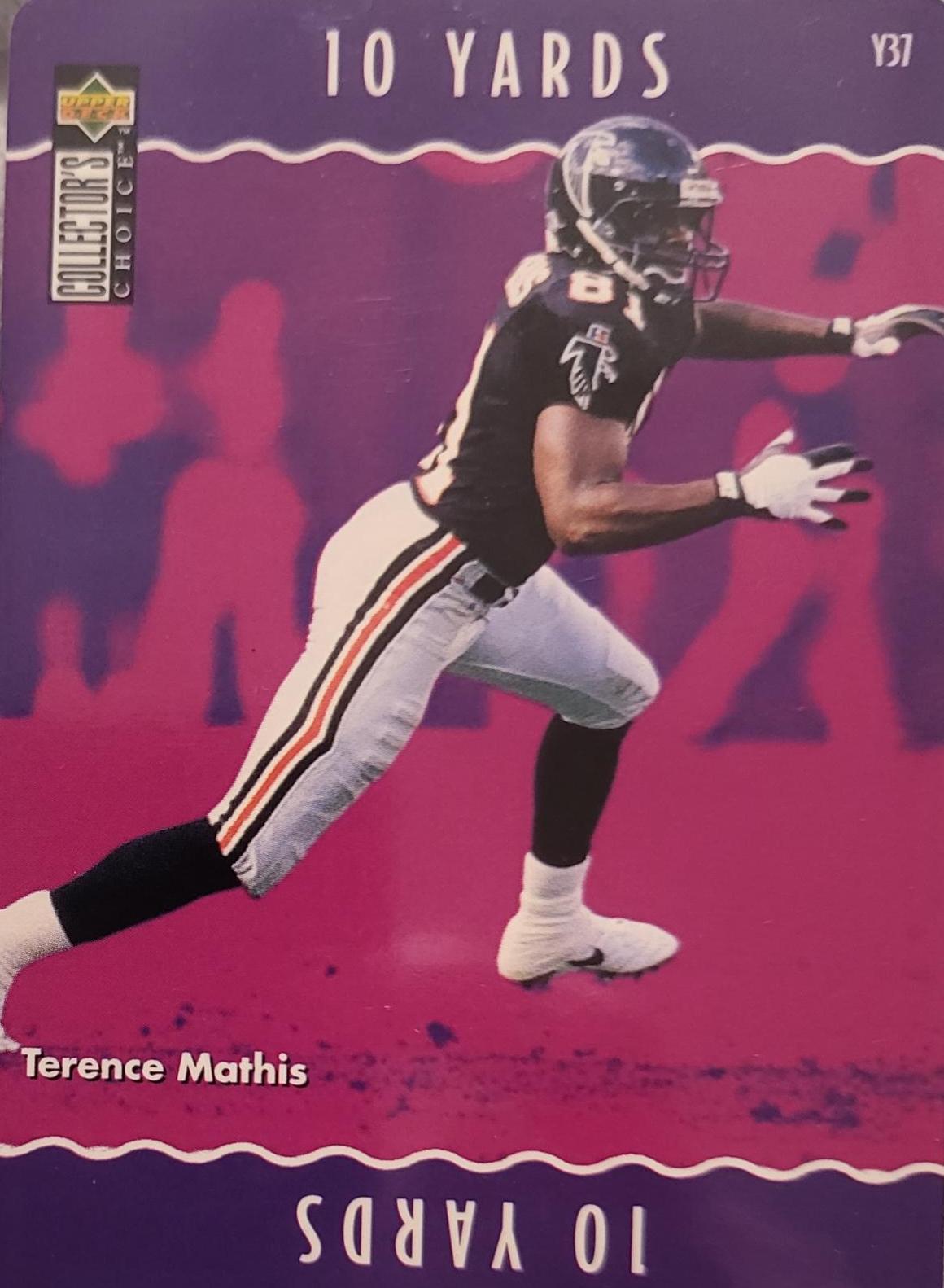 Terance Mathis #Y37 Football Cards 1996 Collector's Choice Update You Make the Play