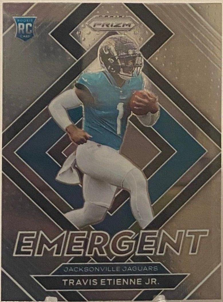 Travis Etienne Jr. #E-14 Football Cards 2021 Panini Prizm Emergent