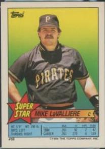 Mike LaValliere, Mike Schmidt Baseball Cards 1989 Topps Stickers Super Star Backs