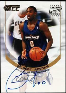 Gilbert Arenas #CCA-GA Basketball Cards 2001 Topps Champions & Contenders Autographs