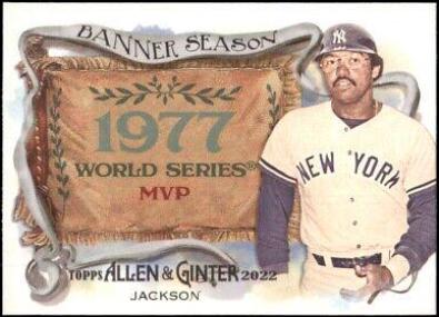 Reggie Jackson #BS-43 Baseball Cards 2022 Topps Allen & Ginter Banner Seasons
