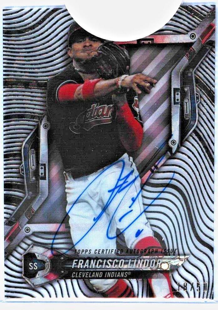 Francisco Lindor [Autograph Black Orbit Diffractor] #HT-FL