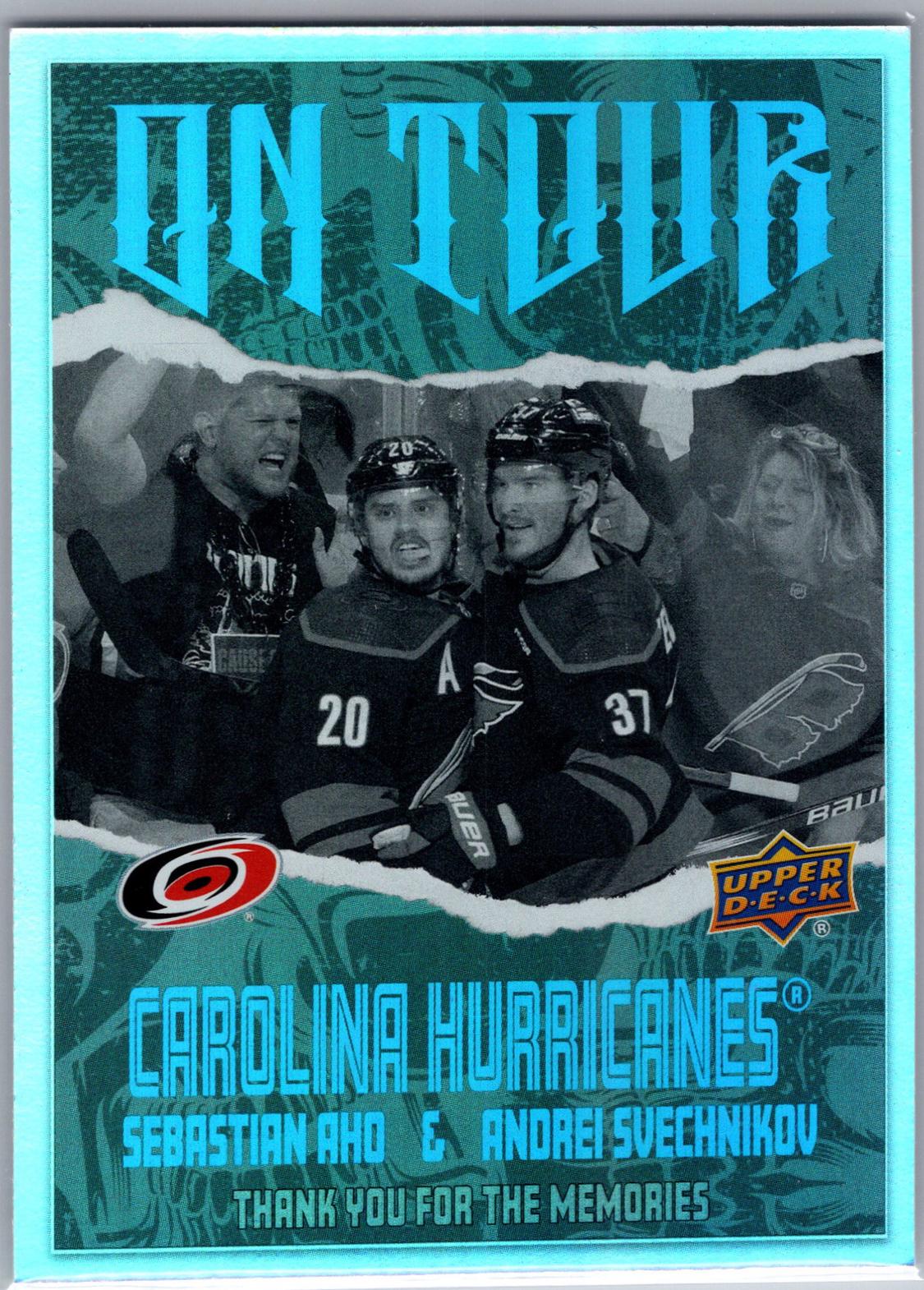 Sebastian Aho / Andrei Svechnikov #OT-11 Hockey Cards 2024 Upper Deck On Tour