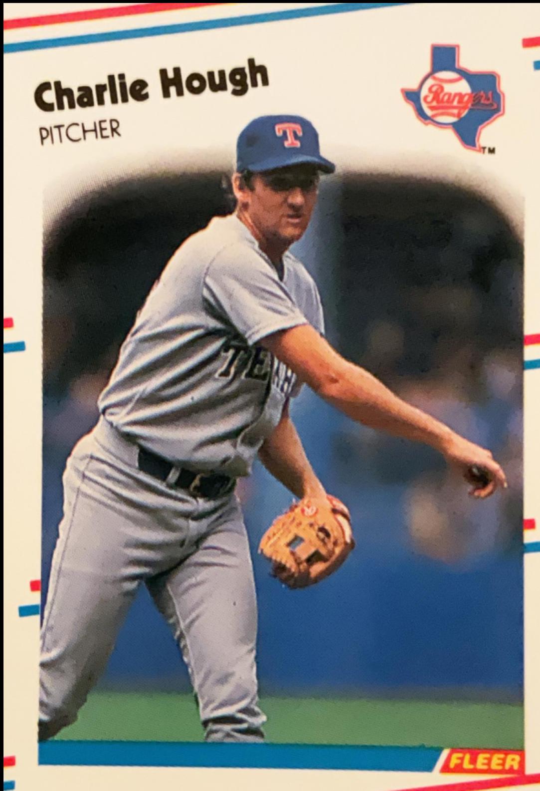Charlie Hough #55 Baseball Cards 1988 Fleer Mini