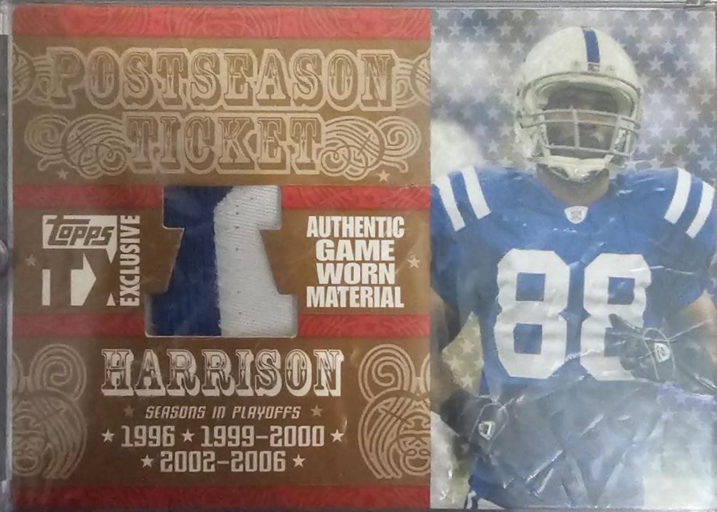 Marvin Harrison #PSP-MH Football Cards 2007 Topps TX Exclusive Post Season Ticket
