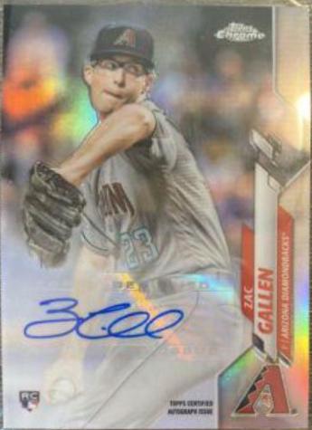 Zac Gallen #USA-ZG 2020 Topps Chrome Update Baseball Autograph
