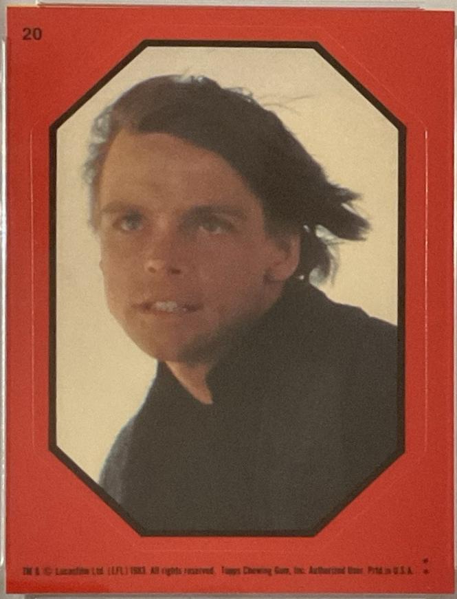 Luke Skywalker #20 1983 Star Wars: Return of the Jedi Sticker