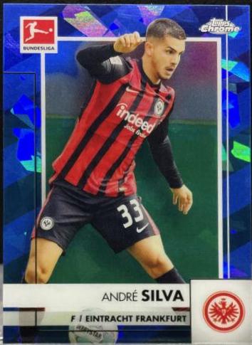 Andre Silva #62 2021 Topps Chrome Bundesliga Sapphire Soccer