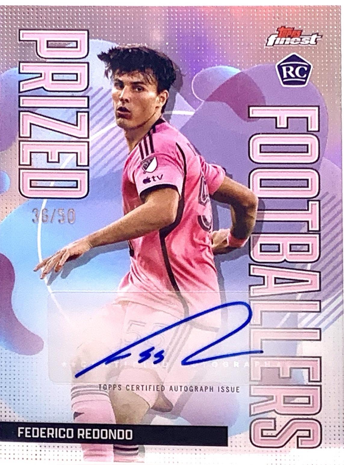 Federico Redondo #PFA-FR Soccer Cards 2024 Topps Finest MLS Prized Footballers Autograph
