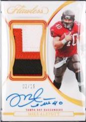 Mike Alstott #PA-MA Football Cards 2022 Panini Flawless Patch Autograph