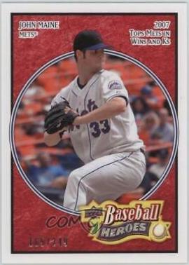 John Maine #17 Baseball Cards 2008 Upper Deck Baseball Heroes