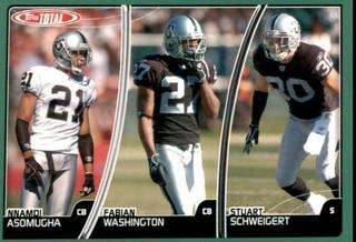 Nnamdi Asomugha, Fabian Washington, Stuart Schweigert