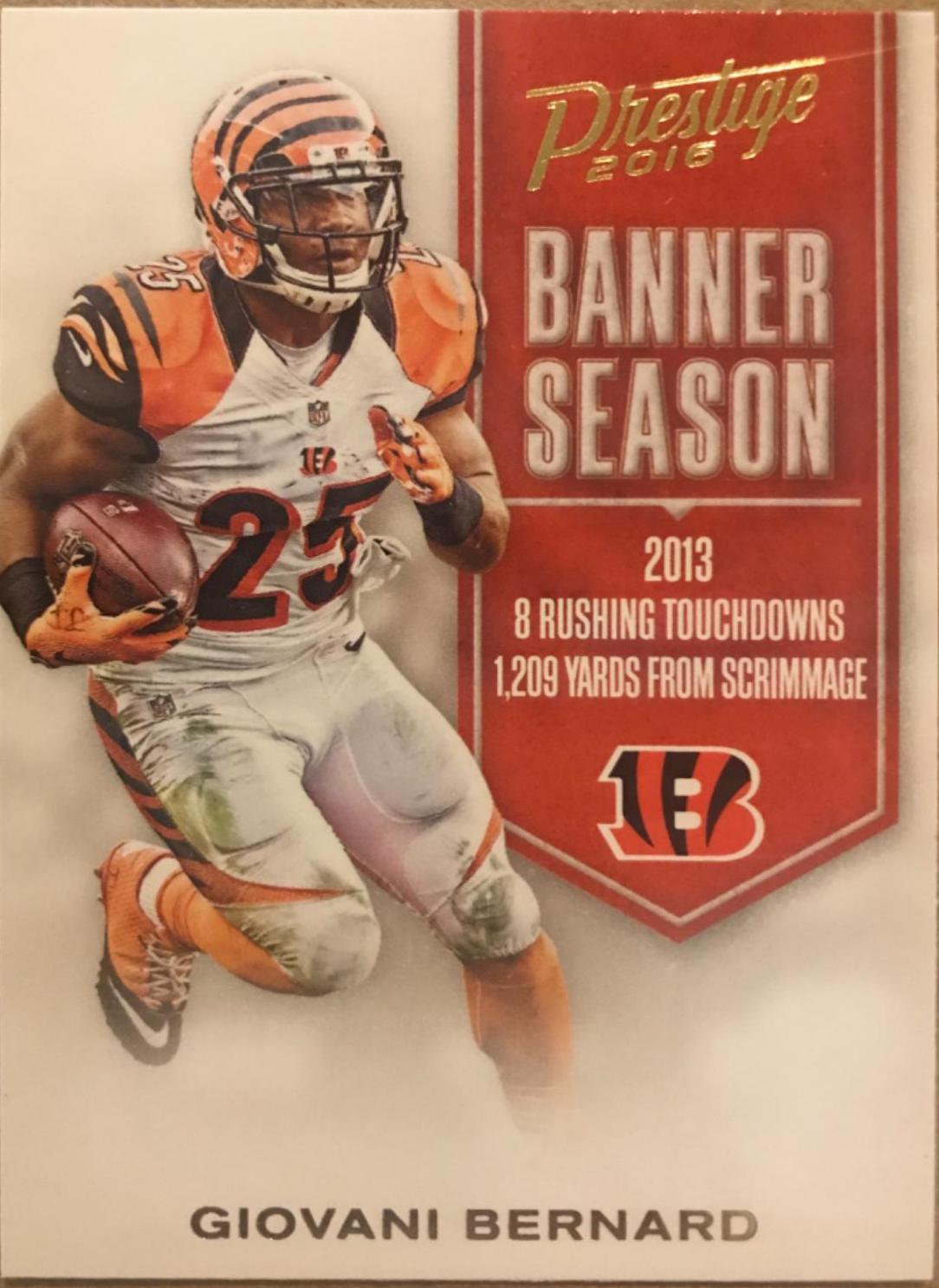 Giovani Bernard #38 Football Cards 2016 Panini Prestige Banner Season