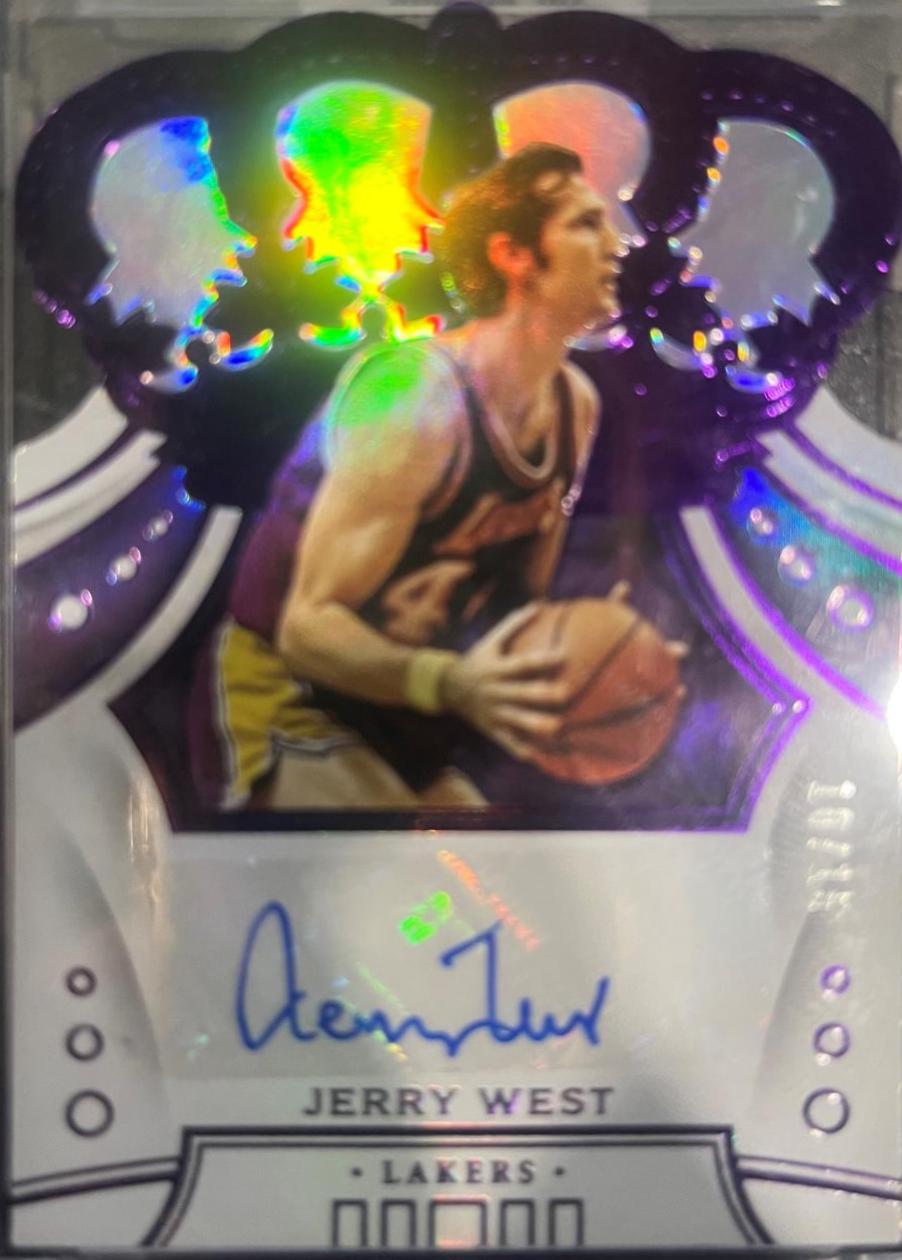 Jerry West #CA-JWT Basketball Cards 2019 Panini Crown Royale Crown Autographs