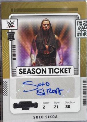 Solo Sikoa #RS-SSK Wrestling Cards 2022 Panini Chronicles WWE Contenders Rookie Season Ticket Autograph