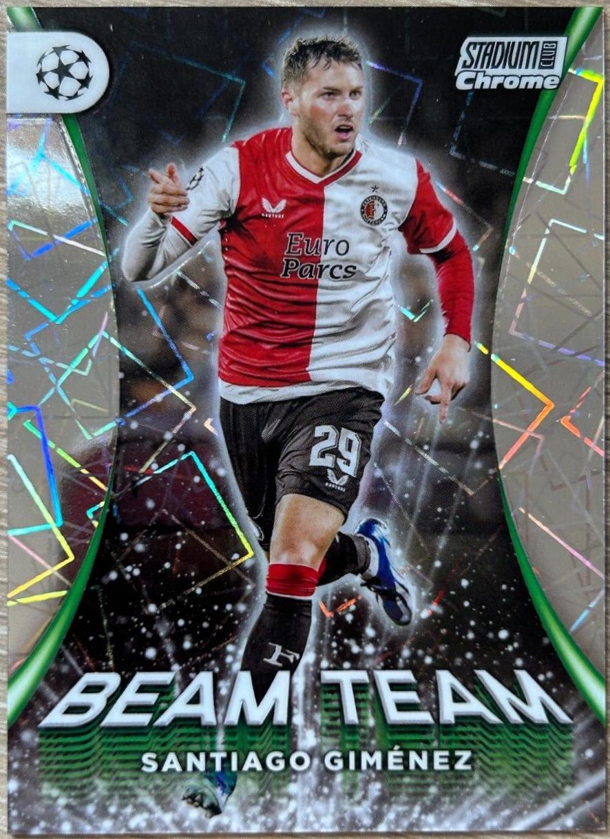 Santiago Gimenez #BT-SG Soccer Cards 2023 Topps Stadium Club Chrome UEFA Beam Team