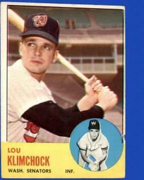 Lou Klimchock #542 1963 Topps Baseball