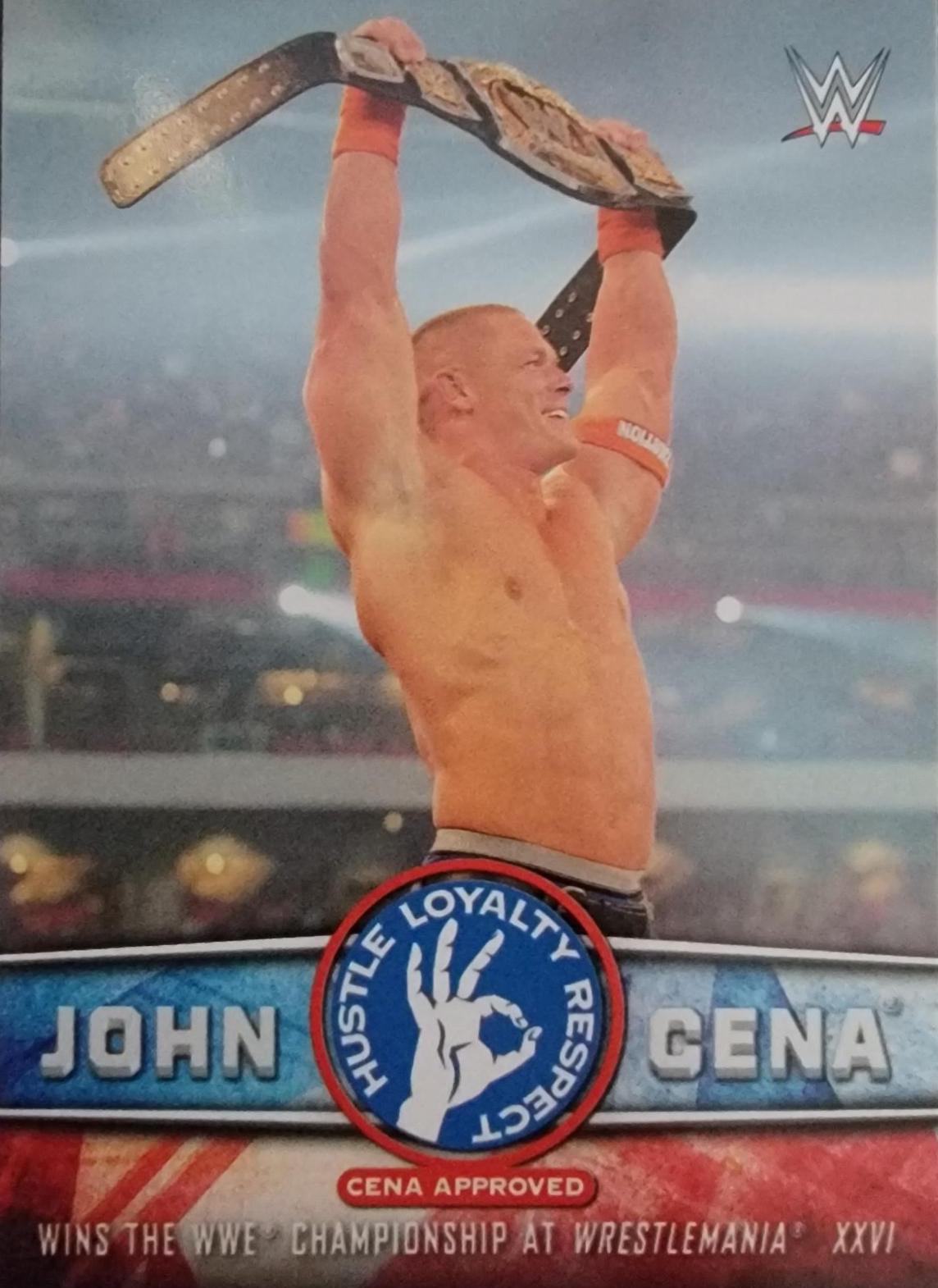 Wins The WWE Championship At Wrestlemania XXVI #21 Wrestling Cards 2017 Topps WWE John Cena Tribute