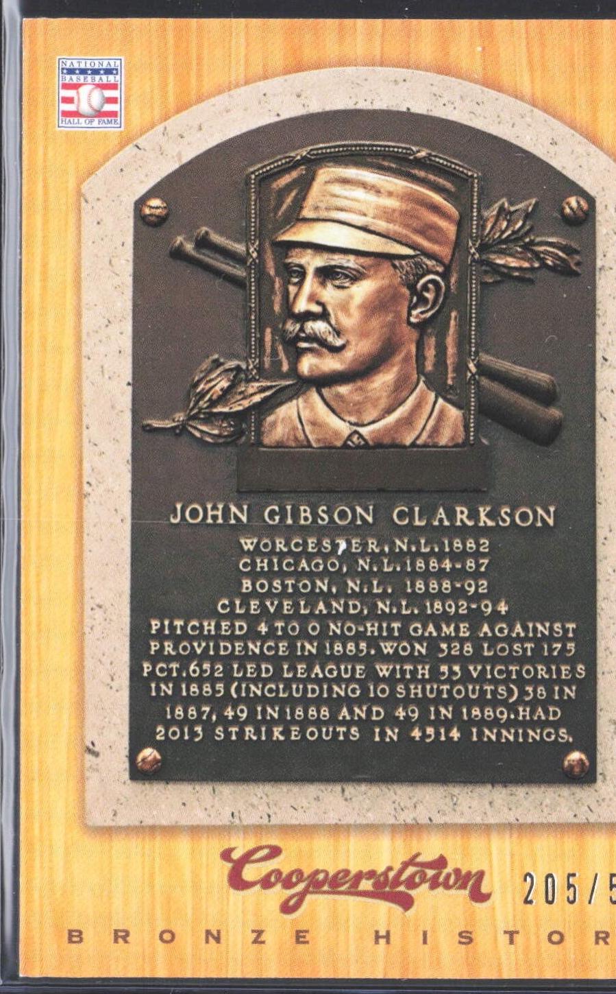 John Clarkson #20 Baseball Cards 2012 Panini Cooperstown Bronze History