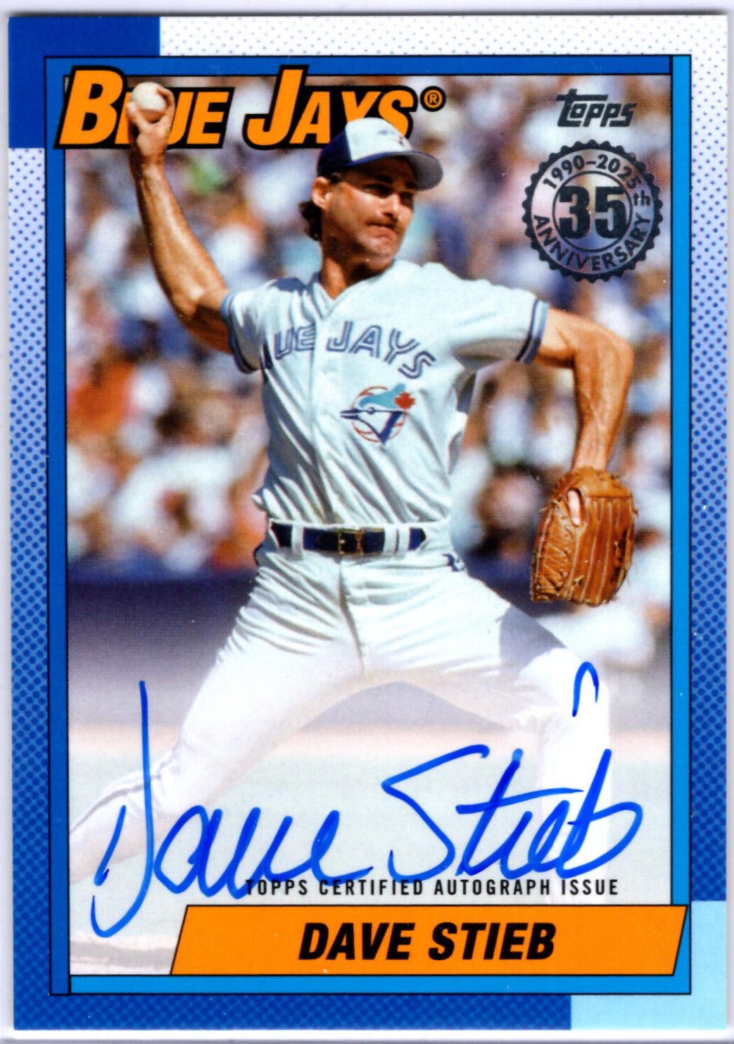 Dave Stieb #90A-DS Baseball Cards 2025 Topps 1990 Autograph