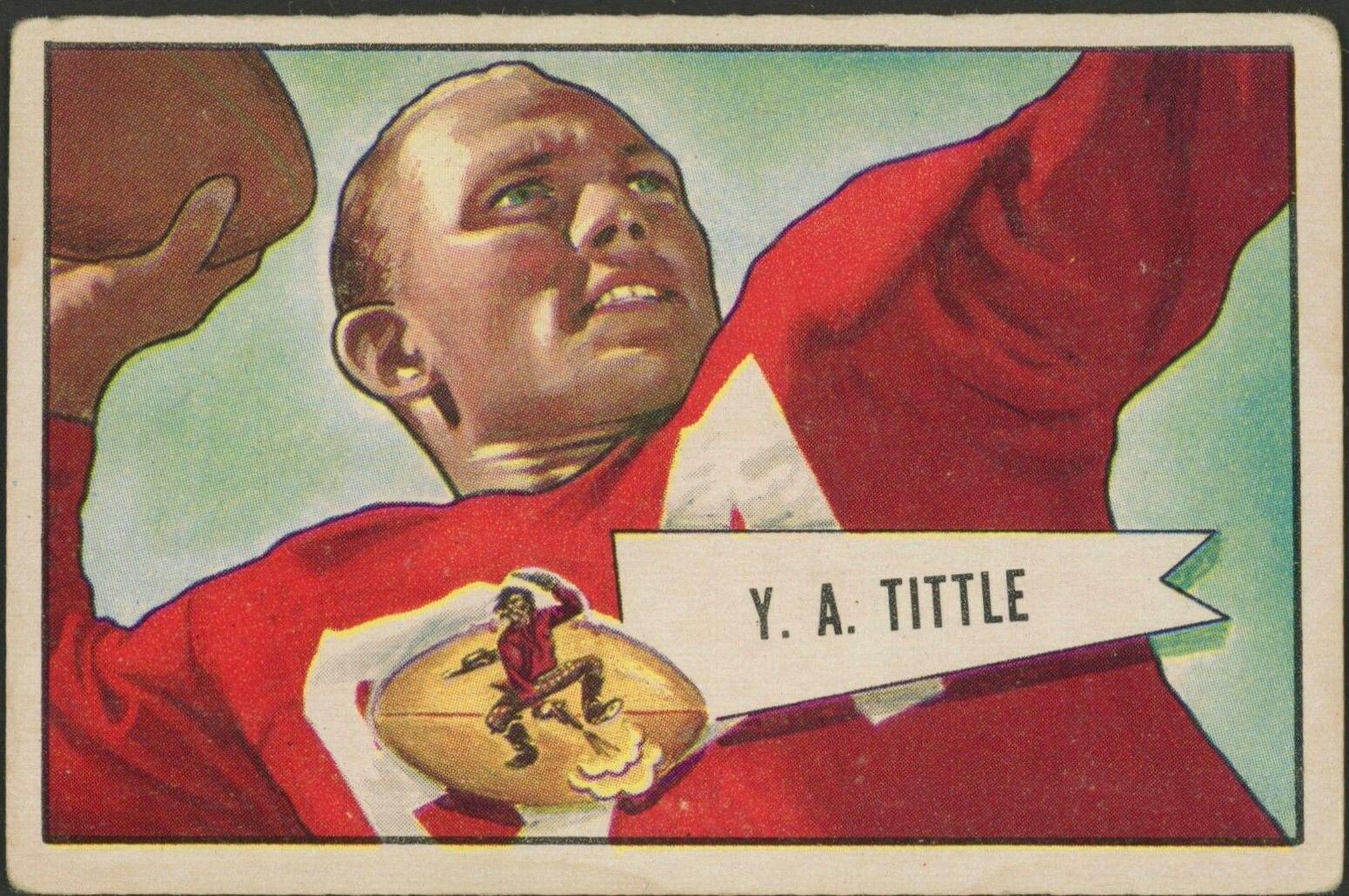 Y.A. Tittle #17 Football Cards 1952 Bowman Large