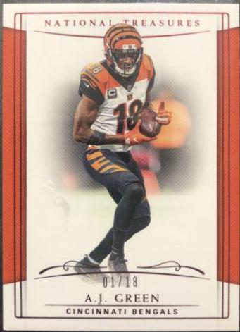 A.J. Green #19 Football Cards 2018 National Treasures