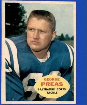 George Preas #6 Football Cards 1960 Topps