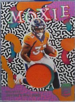 Javonte Williams #MO-5 Football Cards 2022 Panini Donruss Elite Moxie