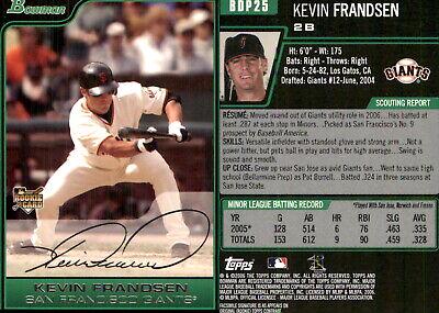 Kevin Frandsen #BDP25 Baseball Cards 2006 Bowman Draft Picks