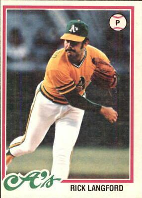 Rick Langford #33 Baseball Cards 1978 O Pee Chee