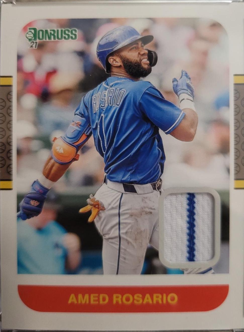 Amed Rosario #87M-AR Baseball Cards 2020 Panini Donruss Retro 1986 Materials