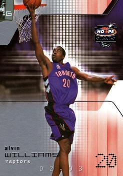 Alvin Williams #108 Basketball Cards 2002 Hoops Stars