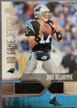 Jake Delhomme #JD-GJ Football Cards 2004 Upper Deck Ultimate Collection Dual Game Jersey