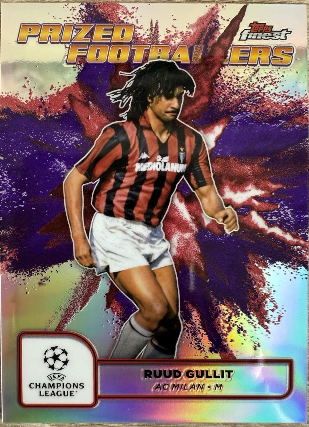 Ruud Gullit #PF-8 2024 Topps Finest UEFA Prized Footballers