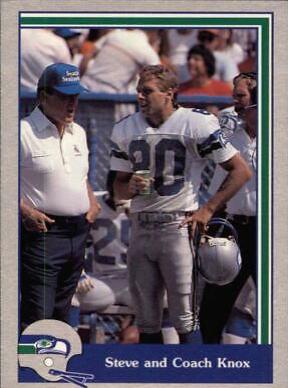 Steve and Coach Knox #57 Football Cards 1989 Pacific Steve Largent