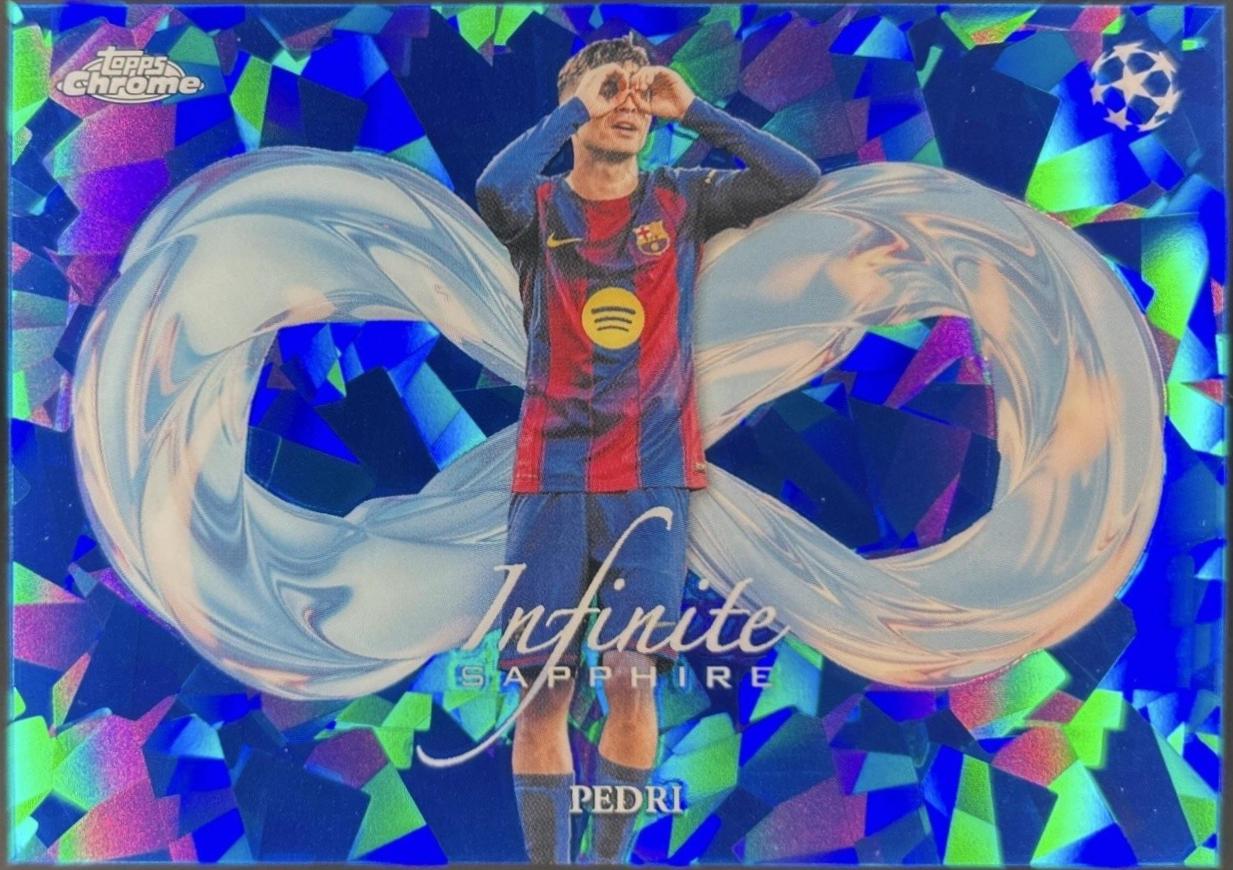 Pedri #IS-2 2025 Topps Chrome UEFA Sapphire Infinite