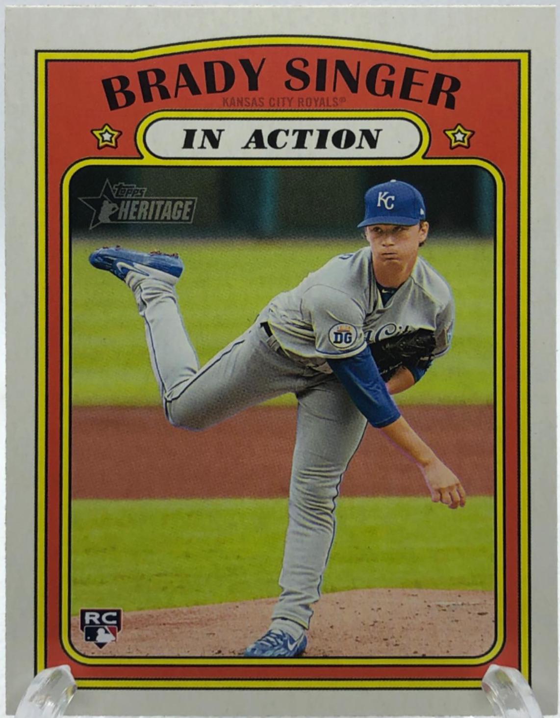 Brady Singer #130 Baseball Cards 2021 Topps Heritage