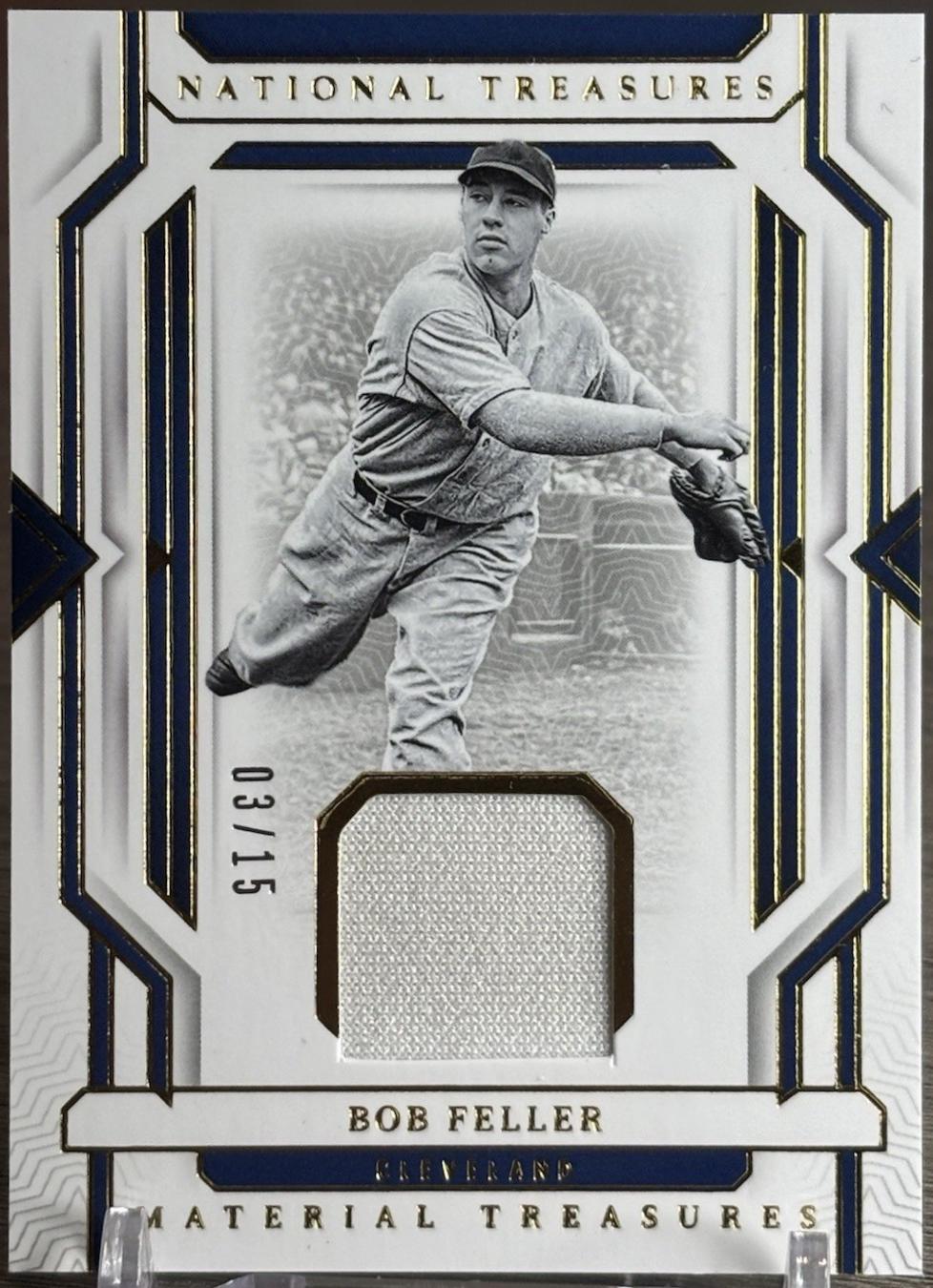 Bob Feller #37 2024 Panini National Treasures Material Baseball
