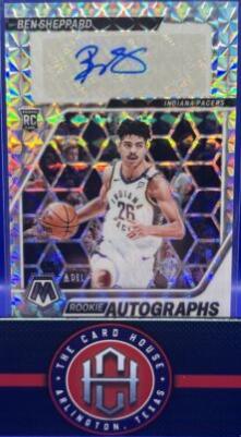 Ben Sheppard #6 Basketball Cards 2023 Panini Mosaic Rookie Autographs