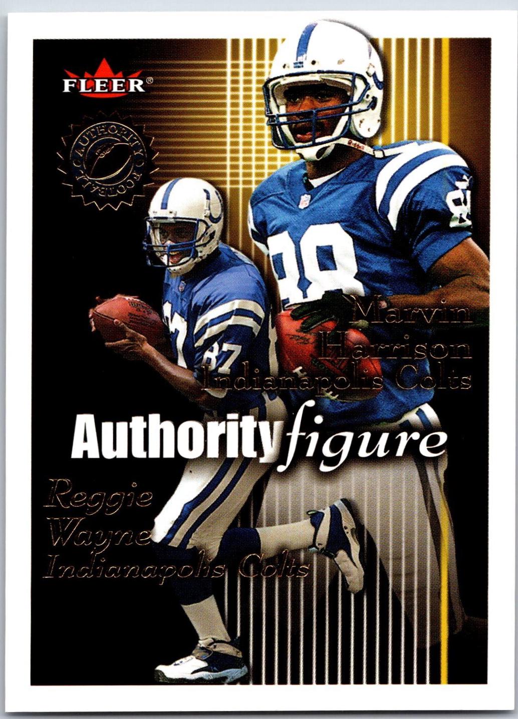Marvin Harrison, Reggie Wayne #9 Football Cards 2001 Fleer Authority