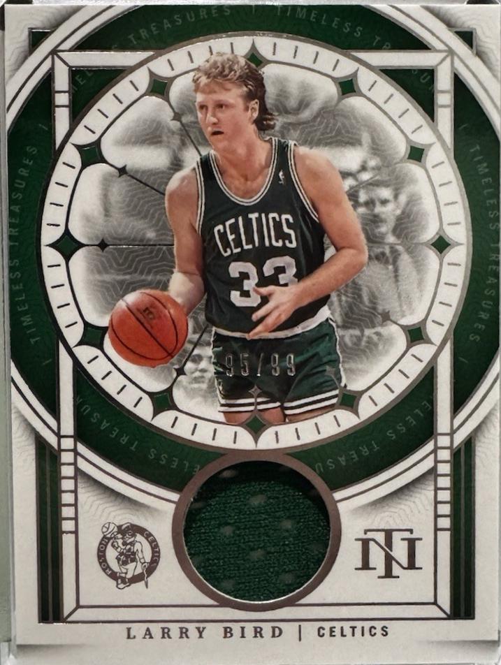 Larry Bird #TM-BRD Basketball Cards 2023 Panini National Treasures Timeless Treasures Materials