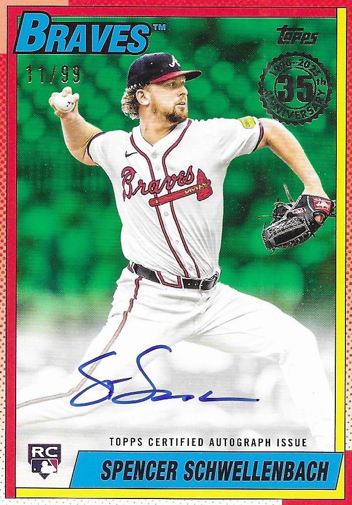 Spencer Schwellenbach #90AU-SSH 2025 Topps Update 1990 Autograph Baseball