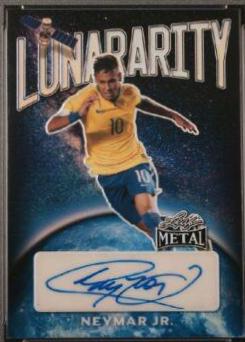 Neymar Jr. #LR-NJ1 Soccer Cards 2022 Leaf Metal Lunararity Autographs