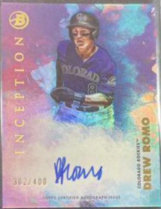Drew Romo #PA-DR 2021 Bowman Inception Baseball Autographs