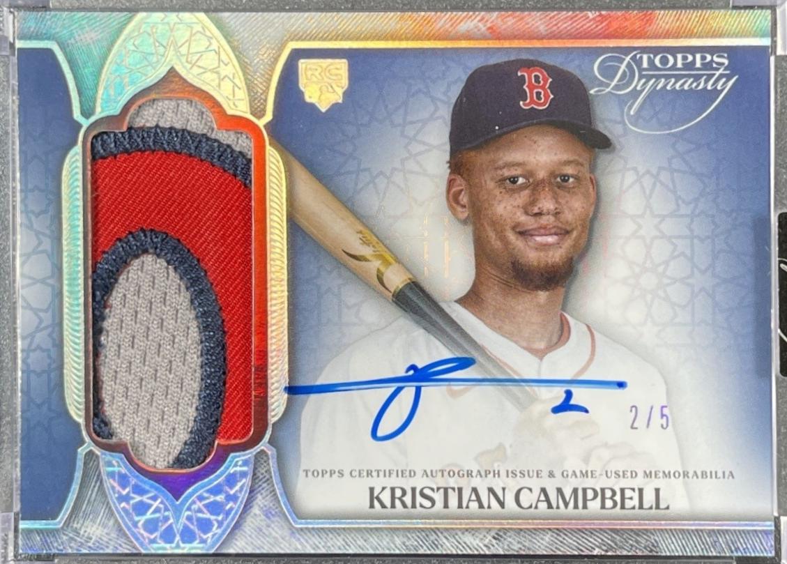 Kristian Campbell #DAP-KC6 2025 Topps Dynasty Autograph Patch Baseball