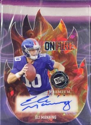 Eli Manning #OF-EM1 Football Cards 2024 Press Pass Premium On Fire Autograph